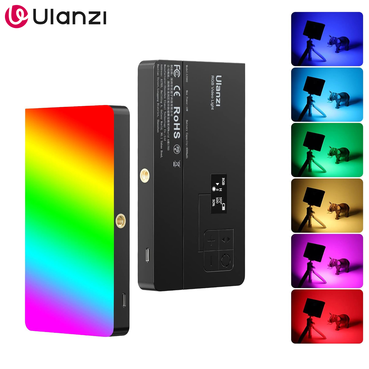 Video Led Light Panel - Светодиодный видеосвет ULANZI LT002 RGB, портативная