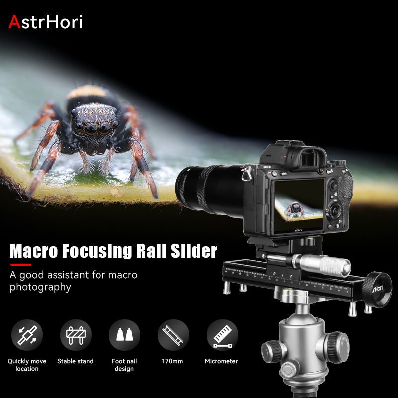 Camera Slider Rail - AstrHori 170 мм портативный алюминиевый сплав