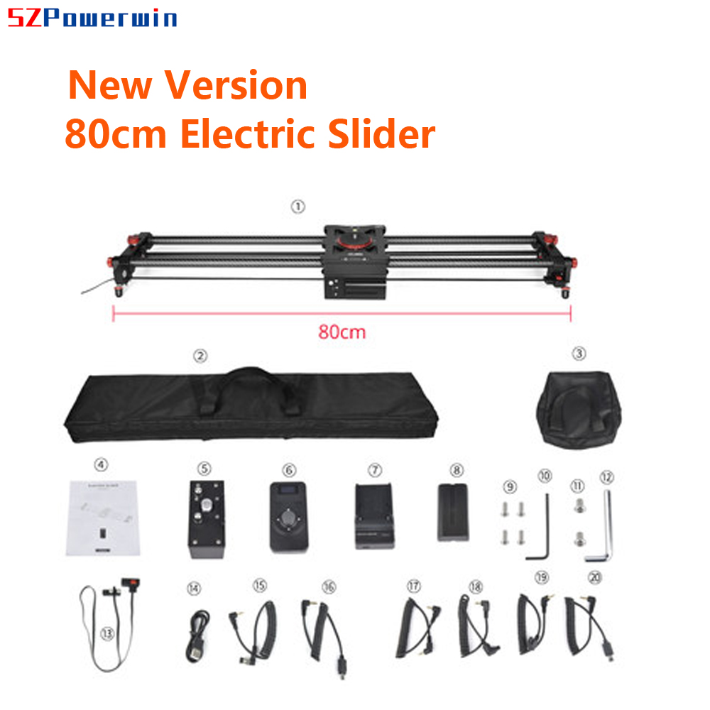 Camera Slider Rail - SZPowerwin 80 см профессиональный электрический слайдер