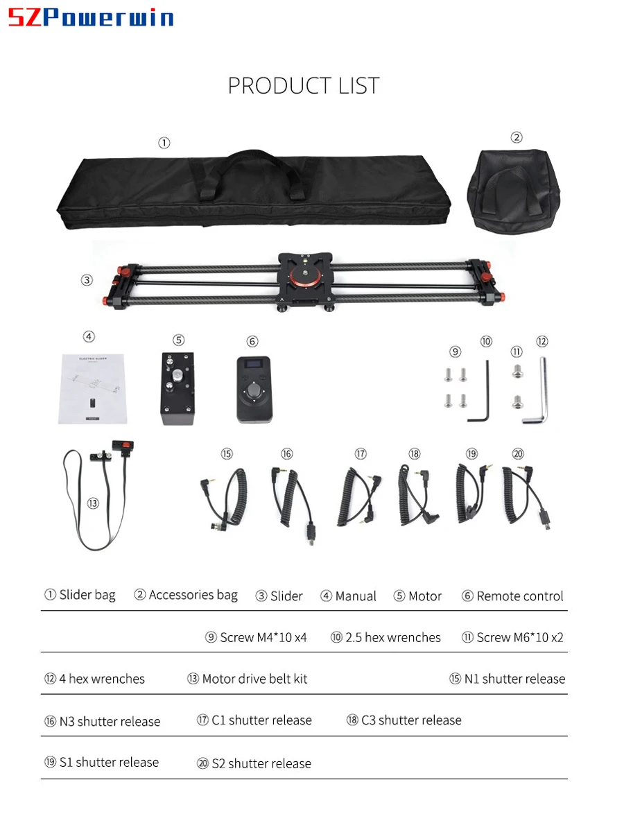 SZPowerwin 80 см профессиональ – обзор и цена Camera Slider Rail