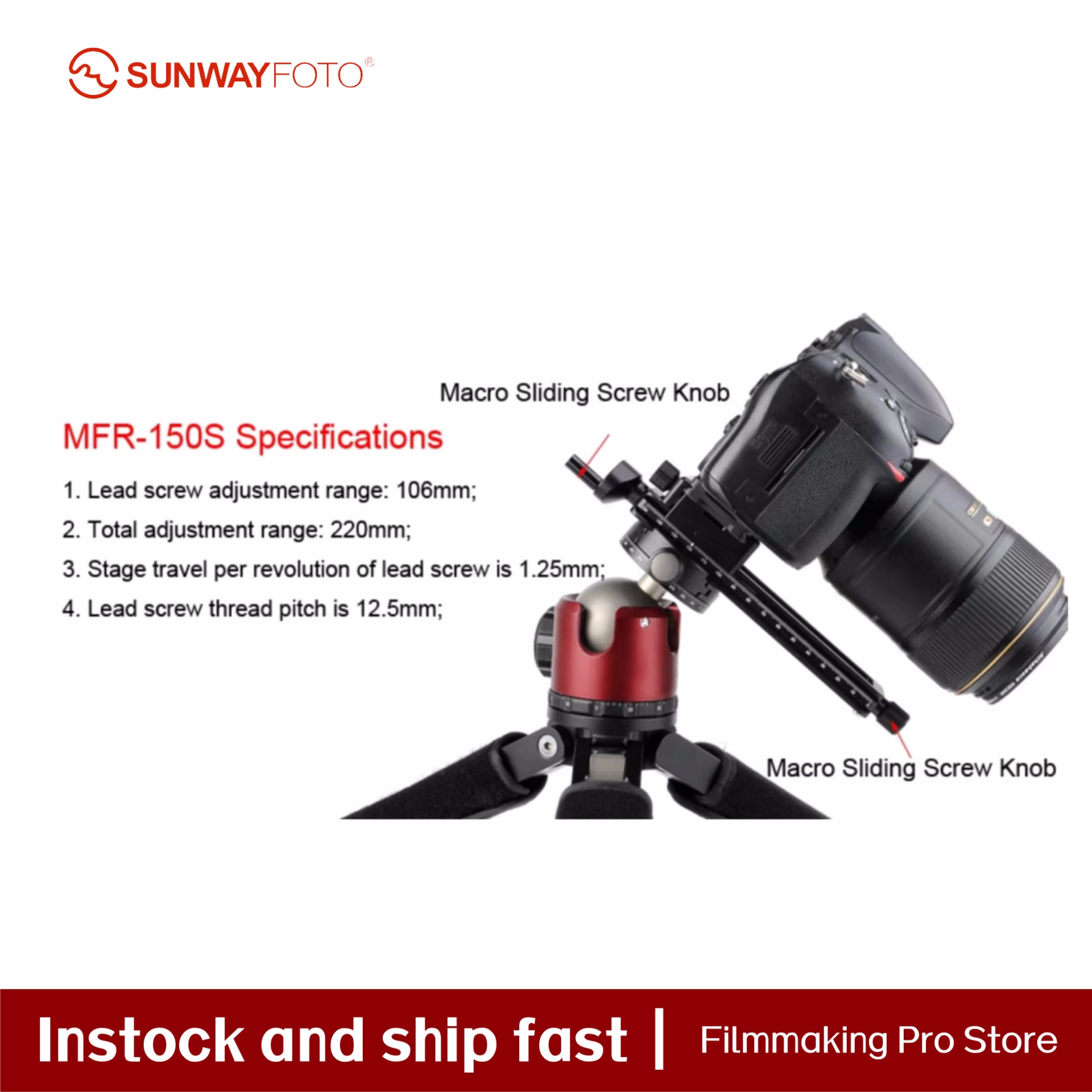 Аксессуары для камер SUNWAYFOT – обзор и цена Camera Slider Rail
