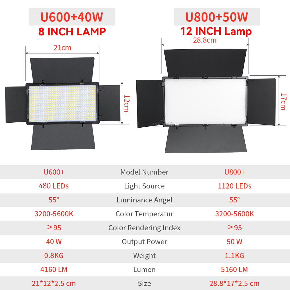 Светодиодсветильник лампа U800 – обзор и цена Video Led Light Panel